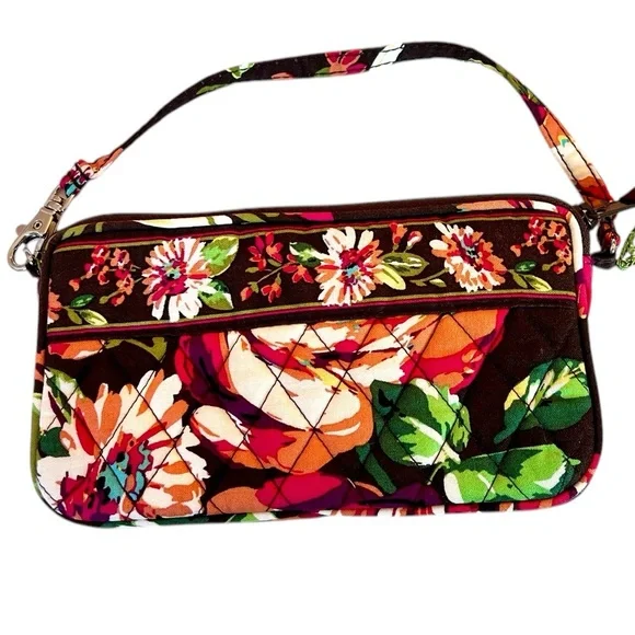 Vera Bradley NWT "English Rose" Zip Top Wristlet & Matching Magnifier Card - Picture 3 of 15